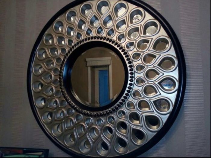round ornate mirror