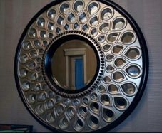 round ornate mirror