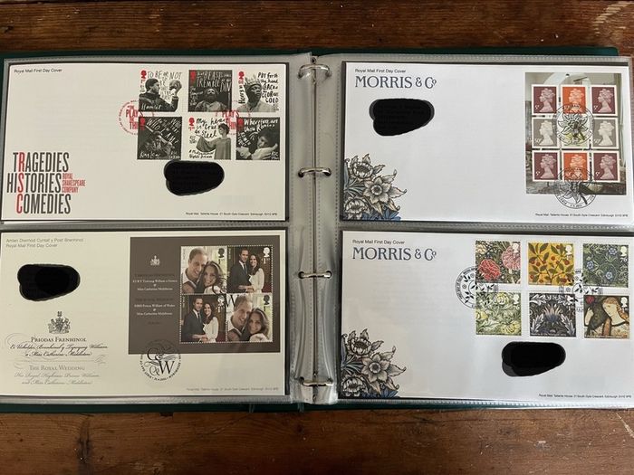 Collection of  77 UK First Day Cover stamps 2010 to 2013 in album
