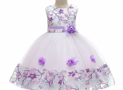 New Girls Elegant Flower Dress size 6-7yrs