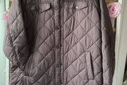jacket fat face shacket quilted size 14 plum/ brown shade