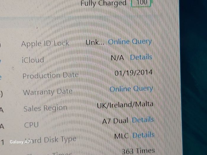 Apple Ipad Air 1st, 32 GB, Space Gray, Activation Locked, Excellent Cosmetic Condition, for parts or repair
