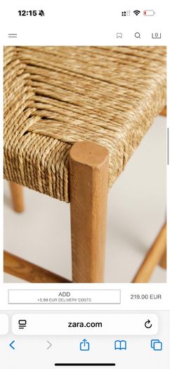 Zara Home bar stools x 2