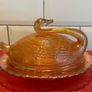 Carnival Glass swan Image 3