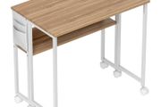 80 cm Drop Leaf Writing Work Desk - Natural Wood Finish