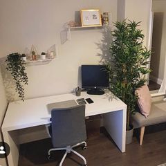 Ikea Malm Desk With Pull Out Table - White