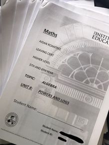 Institute Full Higher Level H1 Maths Notes For Sale in Harold's Cross ...