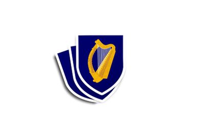 Ireland Coat of Arms Glossy Stickers 2-Pack