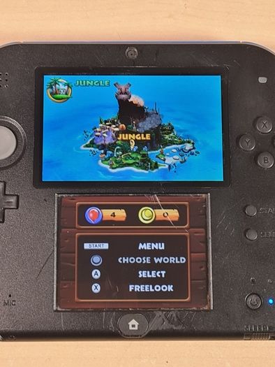 Nintendo 2ds Console Black Blue With Charger