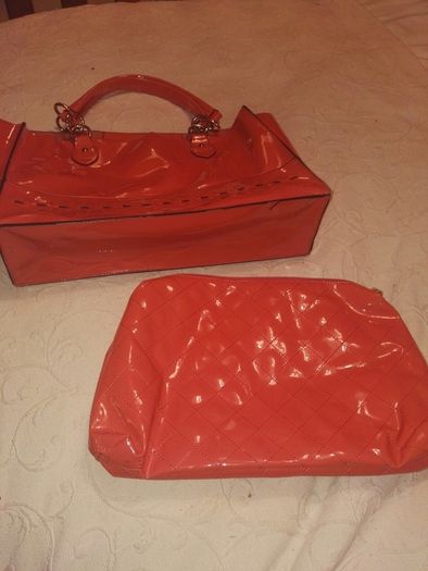 Coral Patent Bag