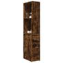 Narrow Bathroom Cupboard Smoked Oak Image 3