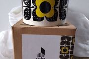Orla Kiely Scribble Square Flower Sunshine Ceramic Storage Jar Small New Boxed