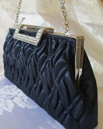 Navy Blue Party Debs Prom Wedding Evening Clutch Purse Bag Handbag