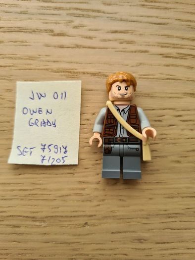 lego jw011 owen grady, set 75917, 71205 jurassic world