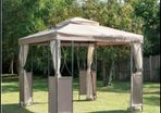 Luxury Steel Framed Gazebo - Taupe.  2.5 x H2.6m