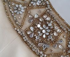 MARCHESA 100% silk mini dress with jewel encrusted scooped neck Sz 10 - Rrp 495 USD
