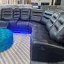 Halifax Corner Electric Leather Recliner Sofa - USB ports - LED lights Image 8