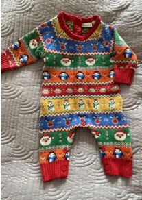 BNWT Beautiful baby gro - Christmas - JoJo Maman BeBe - 0-3 months