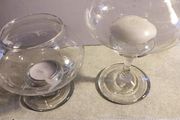 Lovely Set Of 2 Night Light Glasses Candle Holder