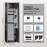 7-8 Rifles Gun Safe, Rifle Safe with Digital Keypad & Lock, Gun Storage Cabinet with Built-in Storage Locker, Removable Storage Shelf for Home Long Image 6