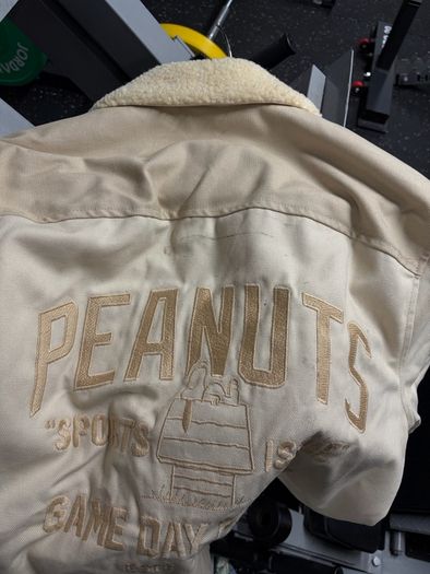 mens Zara x Peanuts denim jacket