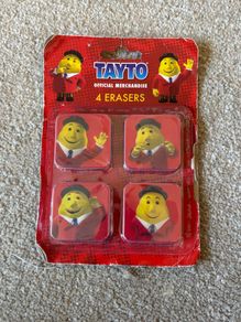 4 Tayto Official Merchandise Erasers