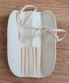 New - A Lovely Cream Travel Make-up Brush Holder - #