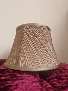 Shiny, rich golden table lamp shade