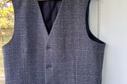 Zara Man Glen Plaid '4-Way Stretch' Comfort Knit Waistcoat Vest - Size XL / 44