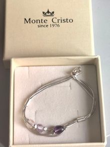 Sterling silver bracelet with amethyst