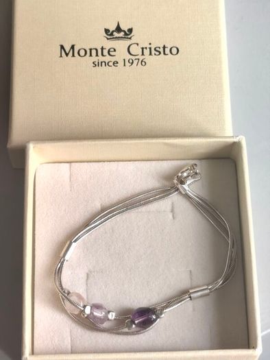 Sterling silver bracelet with amethyst