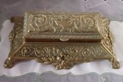 Vintage Large Art Nouveau  Brass Stamp Holder