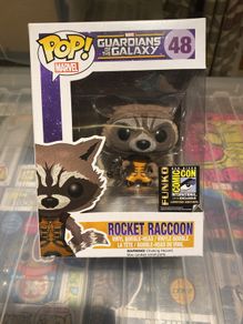 funko pop marvel rocket raccoon SDCC 2014 flocked