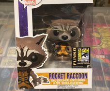 funko pop marvel rocket raccoon SDCC 2014 flocked