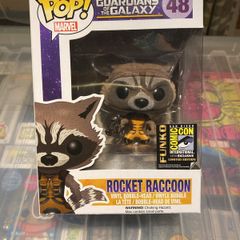 funko pop marvel rocket raccoon SDCC 2014 flocked