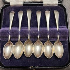 Set of 6 sterling silver Teaspoons Birmingham 1930 77.6g