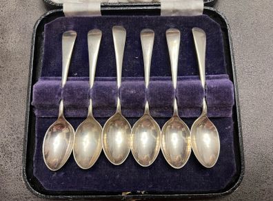 Set of 6 sterling silver Teaspoons Birmingham 1930 77.6g