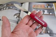 Vintage Victorinox Bantam 84mm Swiss Army Knife with Advertising Metal inlay Collectable