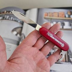 Vintage Victorinox Bantam 84mm Swiss Army Knife with Advertising Metal inlay Collectable