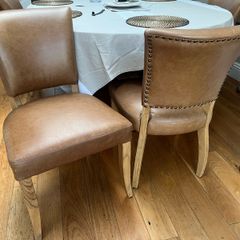 Leather dining chairs