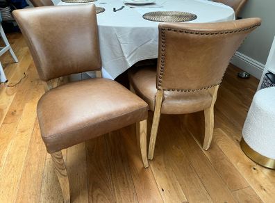 Leather dining chairs