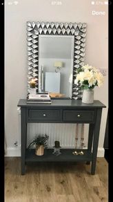 Console Hall Table and Mirror