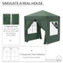 NEW SALE | 2 x 2m Pop Up Gazebo, with Side Walls and Windows - White Image 6