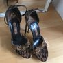 Brown and Gold Designer Gina Stilettos Size 5.5 Image 2