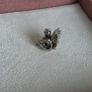 Pandora sitting pixie charm with 14k yellow gold heart  very good condition hallmarked Image 4