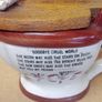 Vintage ( Goodbye Cruel World ) Ceramic Toilet with Wooden Lid Image 9
