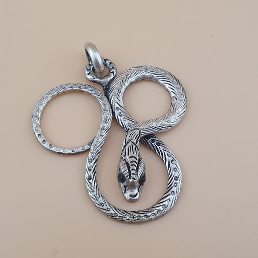 Vintage Brass Snake Beatiful Handmade Pendant