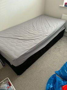 single bed and mattress