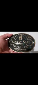 Original sentry safe brass plaque