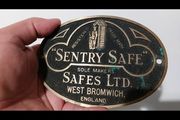 Original sentry safe brass plaque